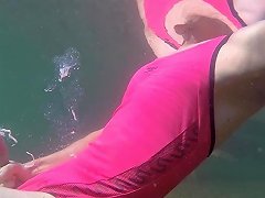 Swimming In Speedo One Piece At Public Beach Gay Porn 96